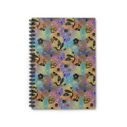 Ruled Spiral Notebook - Golden Birds